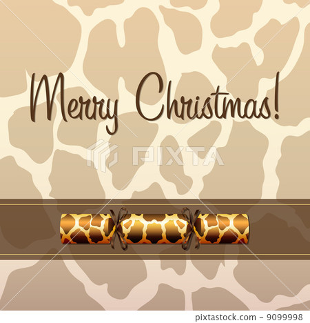 Giraffe cracker Christmas card in vector format. Giraffe cracker Christmas card in vector format. 9099998