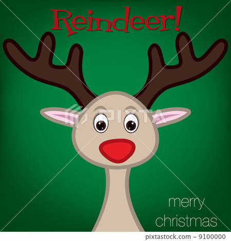 Cute Reindeer Christmas card in vector format. Cute Reindeer Christmas card in vector format. 9100000