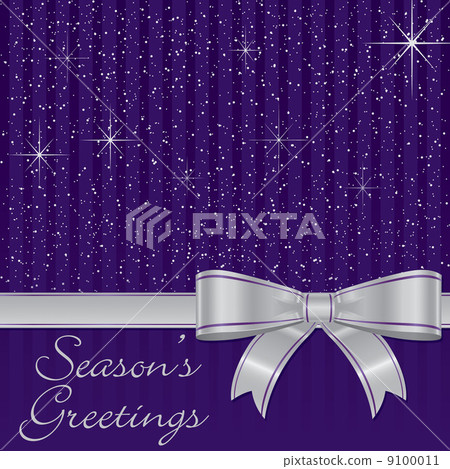Bow and stars Christmas card in vector format. Bow and stars Christmas card in vector format. 9100011