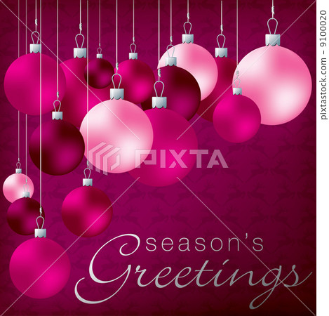 Bright group of baubles card in vector format. Bright group of baubles card in vector format. 9100020