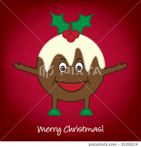 Cute Pudding Christmas card in vector format. Cute Pudding Christmas card in vector format. 9100024