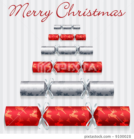 Merry Christmas cracker card in vector format. Merry Christmas cracker card in vector format. 9100028