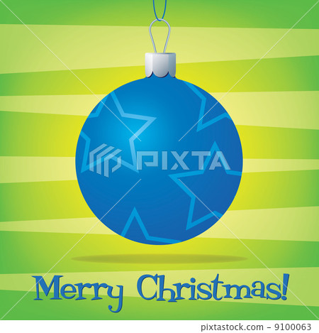 Bright bauble fun Christmas card in vector format. Bright bauble fun Christmas card in vector format. 9100063