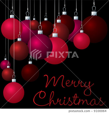 Group of Christmas baubles in vector format. 9100064