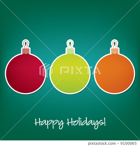 Happy Holidays sticker bauble card in vector format. 9100065