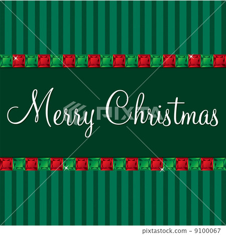 Gem Merry Christmas card in vector format. 9100067