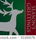 Elegant Reindeer Card in vector format. 9100076