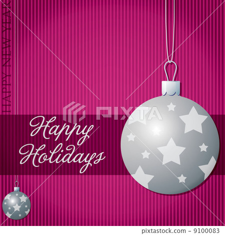Happy Holidays star bauble card in vector format. Happy Holidays star bauble card in vector format. 9100083