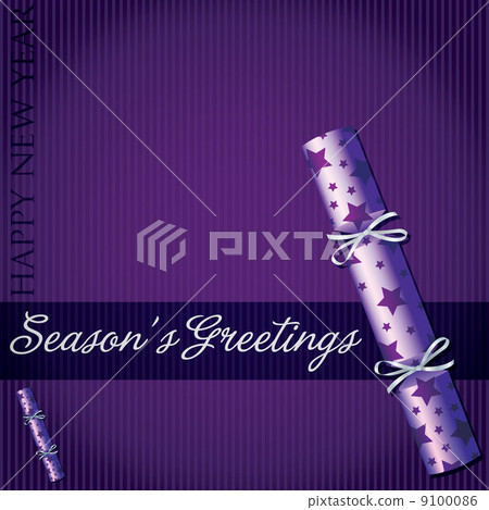 Season's Greetings star cracker card in vector format. Season's Greetings star cracker card in vector format. 9100086