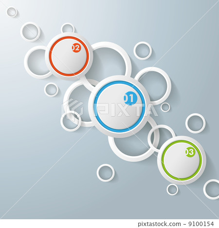 Infographic White Rings Three Colorful Cricles 9100154
