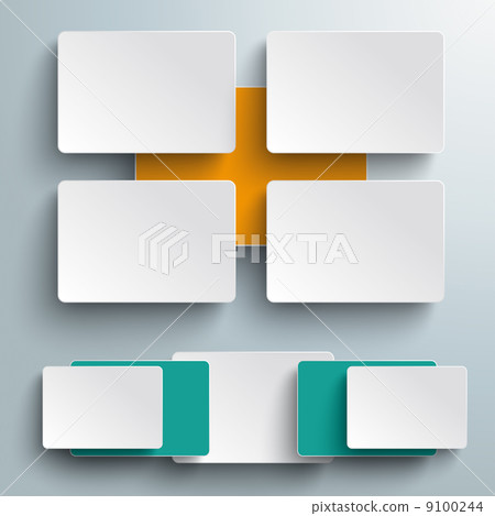 Three Rounded Colored Rectangles Batched Colored Rectangles 3 Options... - Stock Illustration [9100244 ...