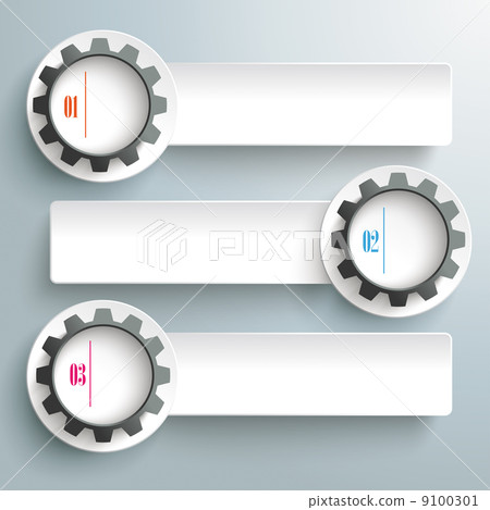 Three White Banners Infographic 9100301