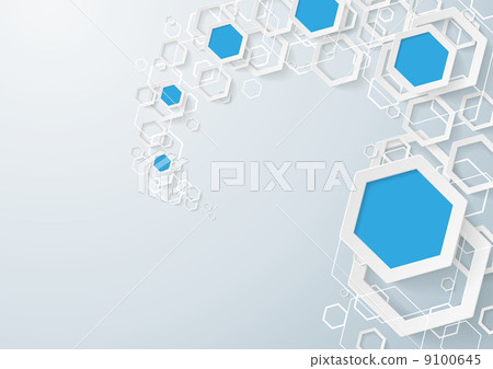 White And Blue Hexagons Dust White And Blue Hexagons Dust 9100645