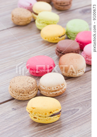 pile of assorted macaroons pile of assorted macaroons 9100673