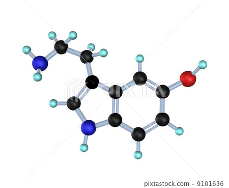 Molecule Serotonin Molecule Serotonin 9101636