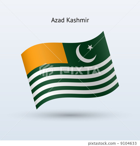 Azad Kashmir flag waving form. 9104633
