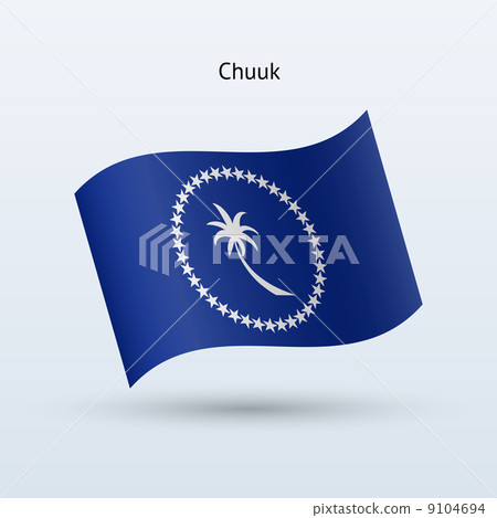 Chuuk flag waving form. Vector illustration. Chuuk flag waving form. Vector illustration. 9104694