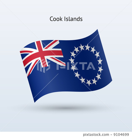 Cook Islands flag waving form. 9104699