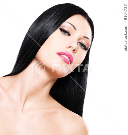 Beautiful woman cares of the skin face 9104727
