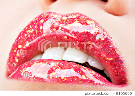 beautiful female lips with shiny red gloss lipstick beautiful female lips with shiny red gloss lipstick 9105060