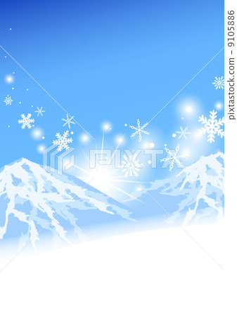 Snowy weather in fine weather 9105886