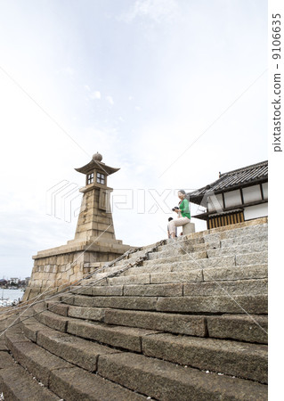 Konoura Lighthouse and Female Konoura Lighthouse and Female 9106635