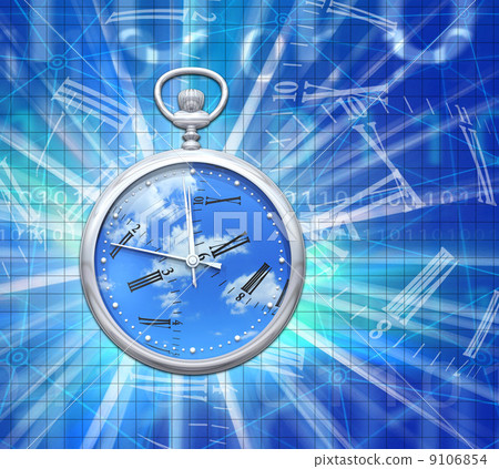 Blue sky watch / Arabic numerals 9106854