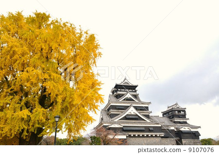 Kumamoto castle castle tower after the rain Kumamoto castle castle tower after the rain 9107076