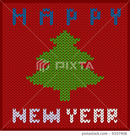 Knitted fabric new year 9107406