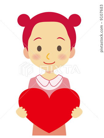 Maiden of dumpling hair with heart 9107683