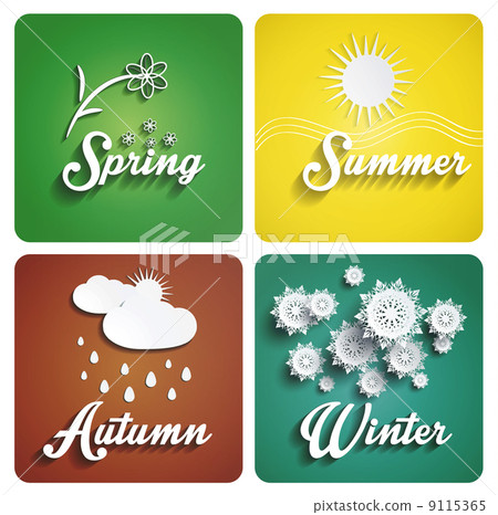 Seasons flat design - Stock Illustration [9115365] - PIXTA