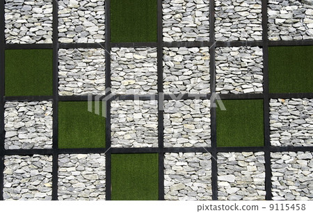 Stone and grass wall pattern texture 9115458