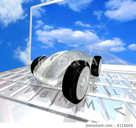 在PC的路上運行的鼠標車 9116008