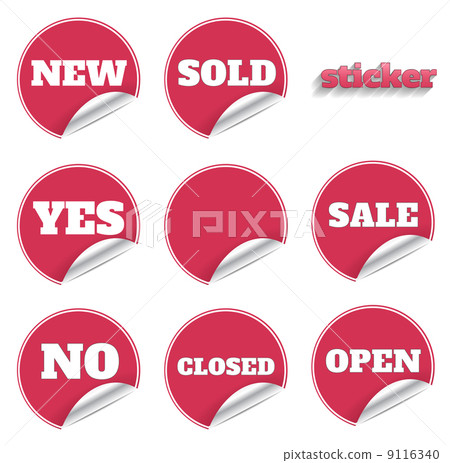 Red sticker - Stock Illustration [9116340] - PIXTA
