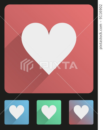 Flat icon set heart - Stock Illustration [9116902] - PIXTA