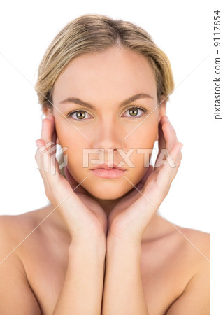 Serious cute natural blonde posing 9117854