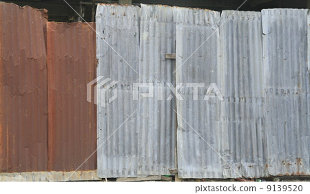 Old rusty zinc sheet wall 9139520