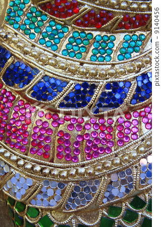 Glass art wall texture, Thailand Glass art wall texture, Thailand 9140456