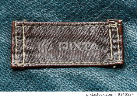 brown leather tag on green brown leather tag on green 9140524