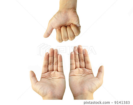 Two hands request something from one stranglehold Two hands request something from one stranglehold 9141383