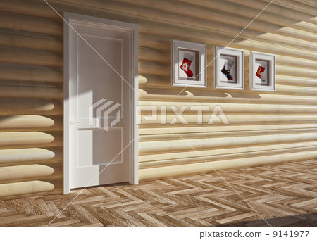 Wooden Christmas interior 9141977