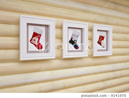 Wooden Christmas interior 9141978