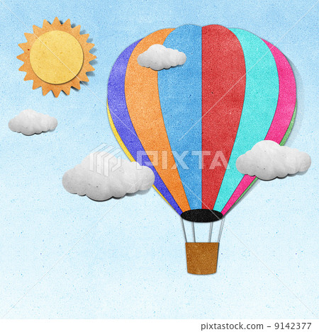 Balloon recycled papercraft background 9142377