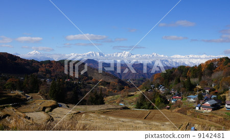 Snow in the North Alps from the Nagano-shi Oka Keio master Snow in the North Alps from the Nagano-shi Oka Keio master 9142481