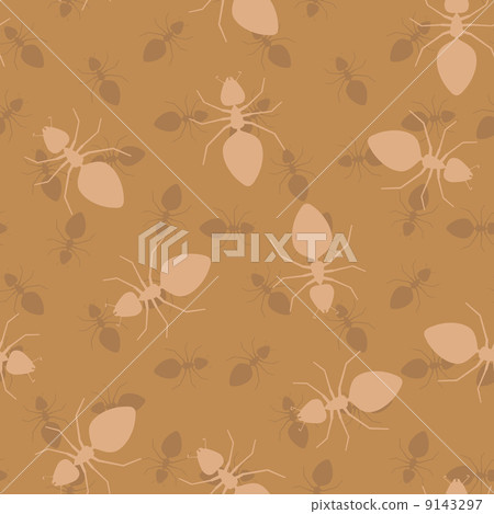 Simple seamless vector texture - ants-插圖素材 [9143297] - PIXTA圖庫