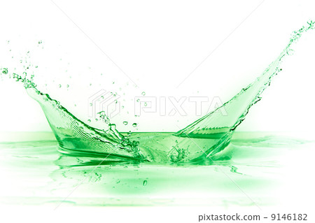 green liquid splash 9146182