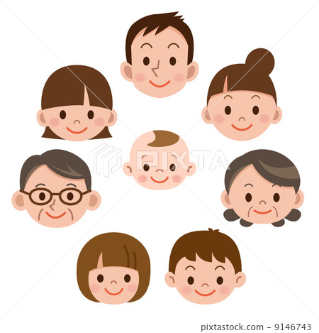 Smiling family - Stock Illustration [9146743] - PIXTA