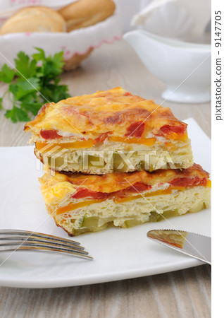 Omelet with vegetables and cheese Omelet with vegetables and cheese 9147705