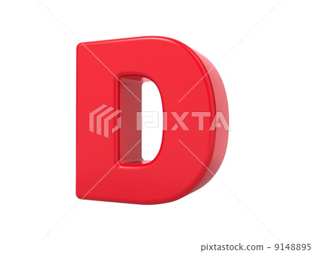 Red 3D Letter D. - Stock Illustration [9148895] - PIXTA