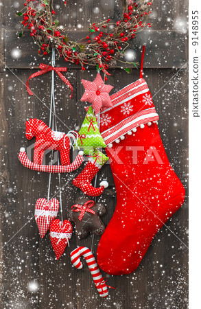 christmas decoration santa's sock and handmade toys christmas decoration santa's sock and handmade toys 9148955